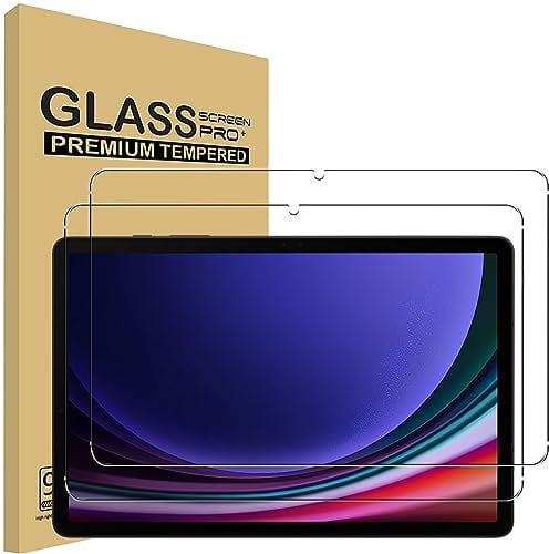 carinacoco 2 Pack Screen Protector Compatible with Samsung Galaxy Tab S9/Tab S9 FE 11.0 inch, Ultra Clear Screen Protector [9H Toughness] [HD Clarity] [Scratch-Resistant] [No-Bubble] for Tab S9/S9 FE