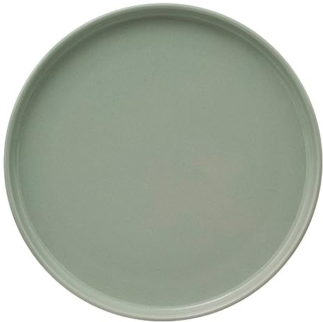 Secret de Gourmet - Set von 6 flachen tellern marie aus grüner keramik d27cm
