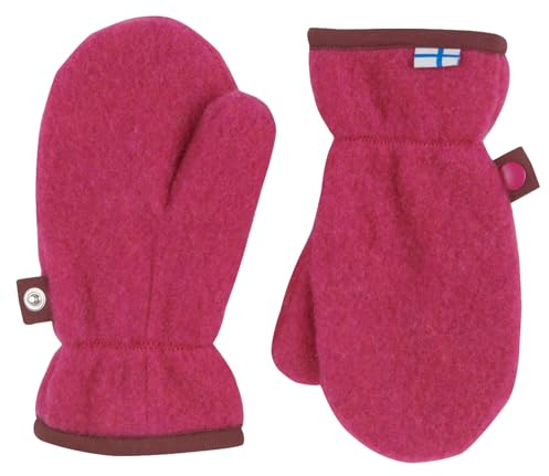 Finkid Kinder Nupujussi Wool Handschuhe, Raspberry-Sable, S