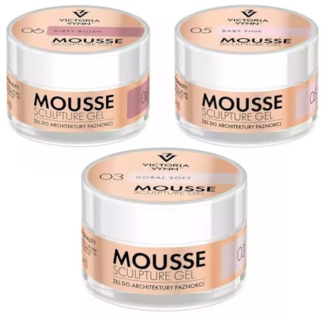 Sculpture Gel Set: 03 Mousse Sculpture Gel 50 ml, 06 Mousse Sculpture Gel 50 ml, 05 Mousse Sculpture Gel 50 ml - Victoria Vynn