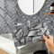 Hode Piastrelle Adesive Bagno Cucina Muro 12 Pezzi 15x30cm, 3d Stile Pietra Paraschizzi Mattoni Adesive per Parete PVC Impermeabile Autoadesivo (Grigio)