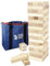 Jac & Mok Wackelturm Tumble Tower Spiel Holz Toppling Blocks Spielzeug mit Tragetasche (Jumbo Tumble Tower (54 Stück) mit Würfeln)
