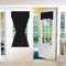 French Door Curtains 26 x 40 Blinds No Drilling Blackout Tie Up Single Thermal Door Curtain Tape Top Stick On No Drill Shade for French Doors Kitchen Bathroom Window (Black, 66 x 102 cm)