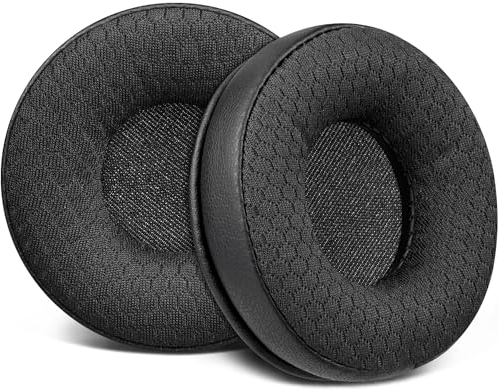 SOULWIT Cuscinetti Auricolari di Ricambio per AKG N60/N60NC con Cavo (non Adatti a N60NC Wireless) Cuffie, Cuscinetti Auricolari con Schiuma Antirumore, Tessuto a Rete Resistente - Nero