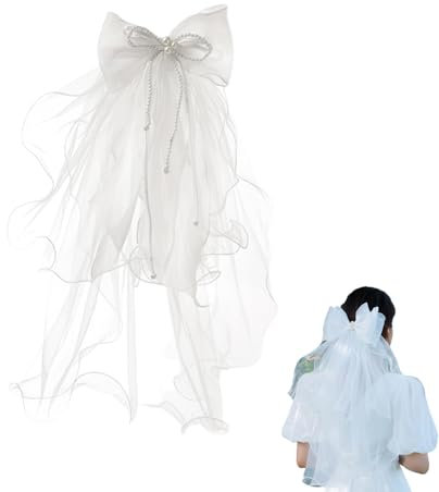 Cretvestsar Hochzeits Brautschleier Brautaccessoires Kurzer Hochzeits Brautschleier Braut Tüllschleier Für Bräute Brautjungfern Paare Die Sich Nicht Traditionelle Themenhochzeiten Mütter Großmütter