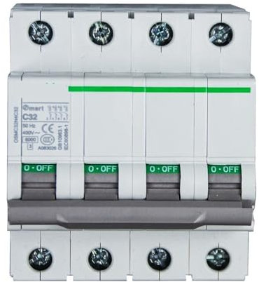 Disjoncteur Miniature de Type C 4P 16A 20A, interrupteur ca 400V 50HZ 6KA, montage sur Rail DIN, 1 pièce(16a)