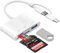 SD Kartenleser iPhone, SD-Kartenleser für iPhone/iPad/Kamera, SD Kartenleser USB C, Ligh1ting+USB-C Speicherkartenleser Adapter mit Micro SD/SD, SD Card Reader for i-Phone SD KartenAdapter Plug & Play