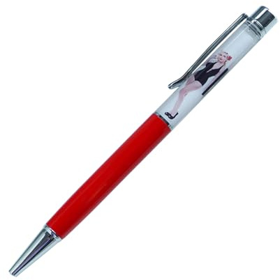 Sikyby Luxus Nackte Dame Lustiger Schreib- und Journaling-Bürostift mit schwimmender Spitze und Streifen, Kawaii Kugelschreiber für erwachsene Frauen und Männer, schönes Geschenk (Rot)