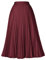 Faltenrock Damen Lang Hohe Taille Plisserock Basic Solide Vielseitige XXL cl2473-21/Dunkelrot