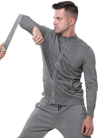 Chaqueta Resistente a Cortes, Ropa Protectora Contra Cortes Nivel 5, Chaqueta Con Cremallera De Manga Larga a Prueba De Pinchazos, Chaqueta Anticorte Gris Oscuro, Tejido Textil PE, Para Protección