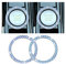 CGEAMDY 2 Stück Auto Motor Start Stop Button Ring, Universal Auto Kristall Strass Motor Starter Dekoration Ring, Auto Startknopf Dekorationsring Autoinnenraum (Einreihig/Blau)