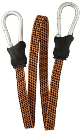 COGEX - Tendeurs, tendeur de fixation - Tendeur plat - Longueur: 75 cm - Avec mousquetons en métal - Pour un arrimage sans cisaillement de la charge - Charge de rupture: 45 kg - Couleur: Orange & Noir