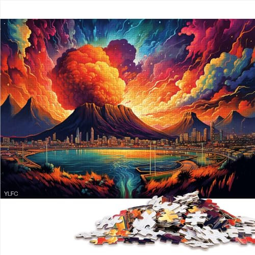 1000-teiliges Puzzle, Farbe Südafrika. Papierpuzzle „Kapstadt“, für Erwachsene und Kinder ab 12 Jahren, Geschenkideen. Größe: 50 x 75 cm.