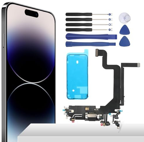 YHX-OU For iPhone 14 Pro Max Dock Connector Port Charging Cable + Waterproof Adhesive + Tools