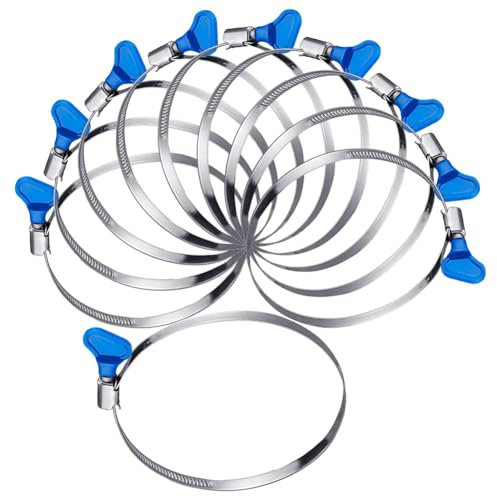 Bamberg 20Piece 4 Inch Key Hose Clamp Thumb Screw Key Adjustable Pipe Clamp Stainless Steel