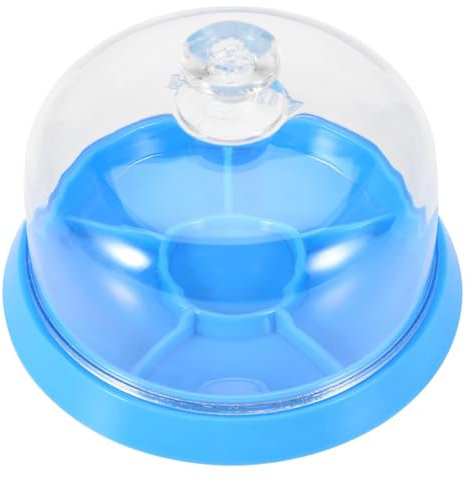 6 Slot Watch Movement Dust Cover Tray Watch Movement Parts Organizer Protector Watchmaker Repair Tool Blue Plastic Accessories for Organized Storage of Watch Repair Tools