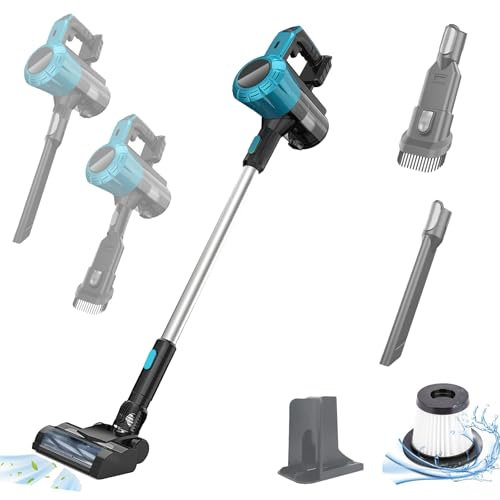 Bohemen 6-in-1 Cordless Vacuum Cleaner for Makita 18V Battery, UpgradePowerful Vacuum with LED Headlights, Lightweight Vacuum for Hard Floor Carpet Pet hair (Without Battery)