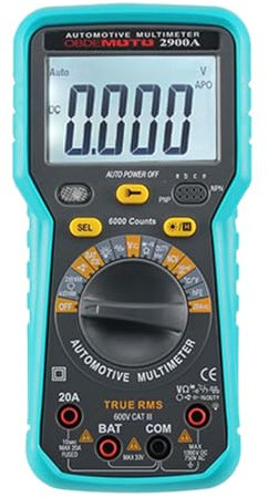 6000 Conteggio LCD Digital Automotive Multimetro Vero Tester Universale RMS con Torcia