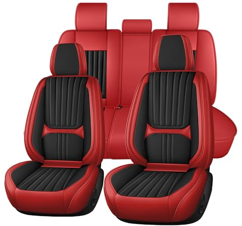 Roguzm Autositzbezüge Universal passend für BMW 520 525 320 E36 E46 F10 F20 X1 X3 X5 X6 X4 F11 E83 E90 Vollschutz Nappa Sitzbezüge