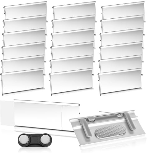 20 Pcs Porte-Noms Magnétiques, Badge Personnalisé, 72x32mm Badges Nominatifs avec Double Aimant et Épingle de Sécurité, Badges Professionnels Réutilisables pour Travail, Événements et Écoles