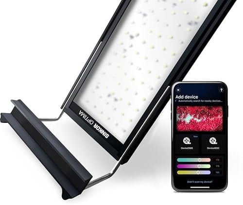 Sinkor OPTIMA LED Aquariumbeleuchtung mit Controller, Hochleistungs Aquarium LED Lampe für Pflanzen, Hohe PAR & Lichtstärke, Dimmbar, Energieeffizient (120 cm / 120 W)