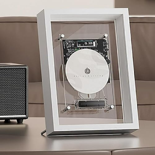Music Photo Frame with Bluetooth CD Player - Wall Mountable, Compact Audio Decoration for Home, Office, Gallery, and Corridor
