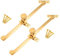 White Hinge Limited 2X Polished Brass Sliding Window Stay & Screws