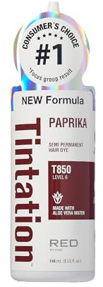 Kiss Tintation Semi Permanent Hair Colour With Argan Oil, Aloe Vera - Paprika T850