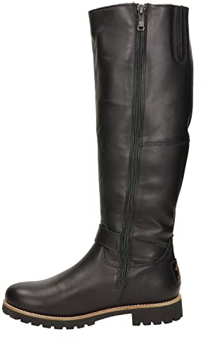 Panama Jack Damen Klassische Stiefel Amberes Igloo Trav, Frauen Stiefel,Lammfell,Reißverschluss,Winterschuhe,uebergangsstiefel,Schwarz,42 EU / 9 UK