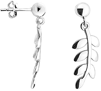 SOFIA MILANI - Damen Ohrringe 925 Silber - Blatt Ohrstecker - 21080