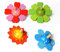 Yolluu Holzkreisel mit buntem Blumen-Kreisel, Spielzeug mit Saugnapf, handgefertigt, bemalt, bunt, Kinder, intellektuelles Spielzeug, Geschenk, 4 Stück