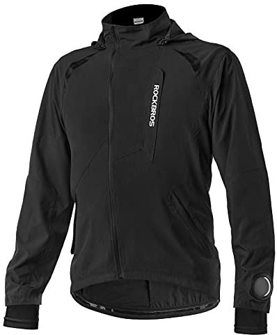 ROCKBROS Herren Fahrradjacke Elastisch Atmungsaktiv Laufjacke Softshelljacke Sommer Herbst Jacke L