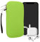 kwmobile Handytasche für Smartphones XL - 6,7/6,8 - Neopren Handy Hülle Neon Grün - Handy Tasche 17,2 x 8,4 cm Innenmaße