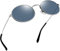 Joopin Occhiali da Sole Donna Uomo Rotondi Polarizzati Moda Vintage Ovali Tondi Occhiali Sole UV400 Protezione (Montatura Argento/Lenti Blu Scuro)