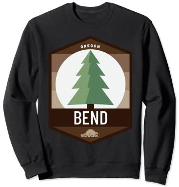 Anstecknadel mit Bieber oder Douglasie, Tannenbaum, Kiefernholz Sweatshirt