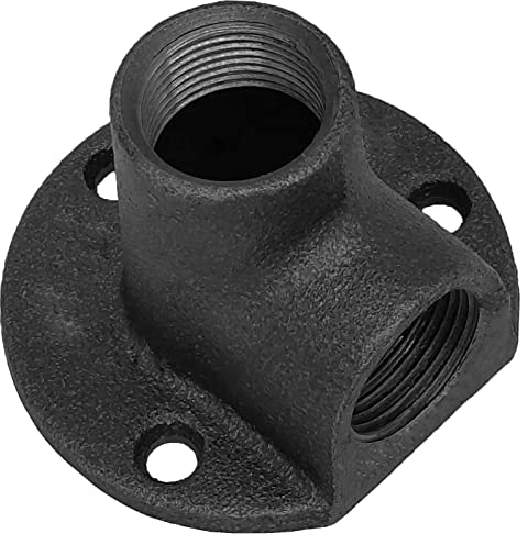 Gewinde Fitting Verschraubung aus Temperguss schwarz - Wandwinkel Deckenwinkel mit 1/2 Rohr Zoll Innengewinde IG Nr. 471