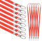 Cimeton 50Pcs Red Badge Lanyard, Lanyards Bulk, gewebte Lanyards mit Swivel Hook Clips für Büro-ID Name Badge Holder Key Chains
