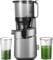 AMZCHEF Extracteur de jus automatique Vos mains libres, Ouverture de 145 mm et capacité de 1.8L Extracteur de jus de fruits et légumes entiers, Extracteur jus lent de 250W avec triple filtre - Gris