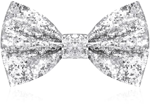 Heyu-Lotus Glitzer-Fliege, glitzernde Pailletten-Fliege und verstellbare Riemenschnalle, glänzend, glitzernd, vorgebundene Fliege für Männer, Junggesellenabschied, Junggesellinnenabschied, Party,