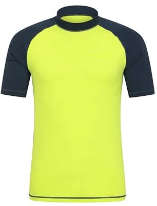 Mountain Warehouse Mens UV Rash Vest - Lightweight, Quick Drying & Stretchy T-Shirt with UPF 50+ & Flat Seams - for Spring Summer, Beach, Swimming & Water Sports Yellow 4XL
