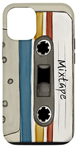 Retro Mixtape Aquarell Nostalgie Funky Oldschool Kassette Hülle für iPhone 14