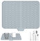 Large Silicone Dish Drying Mat, Ultra Absorbent Draining Board Mat, Non-Slip Fast Drying Drainer Mat, Heat Resistant Trivet Countertop Protector for Kitchen Counter or Sink,58x43cm