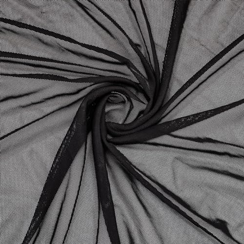 PH PandaHall 118X62/3x1.5m Tela De Malla Power Tejido De Malla Ligero Negro Tejido De Malla Ligeramente Elástico Para Mochila Bolsillos Correas Malla Ropa Trajes Ocasiones Especiales Manteles