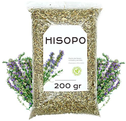 Hysope Tisane Feuilles 200g | Avec un Arôme Intense et une Saveur Légèrement Mentholée, Idéal pour Infusions et Apporter une Note Herbacée en Cuisine