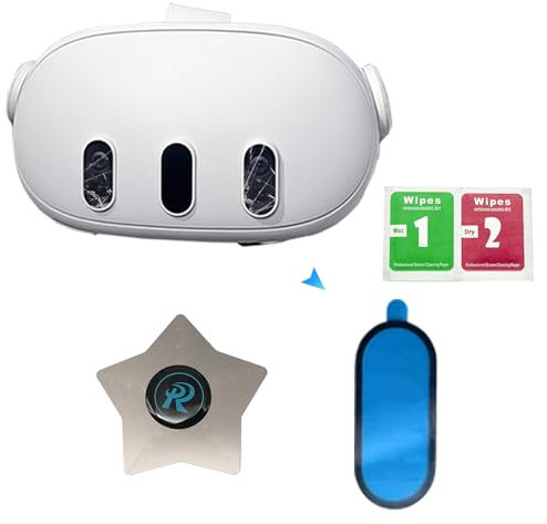 Hupaivrmrar VR-Kameraschutz-Objektiv-Spiegel für Meta Quest 3 Headset, Frontkamera-Objektiv-Glas, High-Definition-Reparatur-Ersatzzubehör (1 Stück mit Werkzeug)