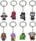 Zmrkqw Porte-Clés Superhero, 8 Pièces Anneau de Clé Pendentif Porte-clés, Convient pour la Décoration de Fête Des Enfants Adulte, Les Cadeaux de Noël, Les Cadeaux D'anniversaire