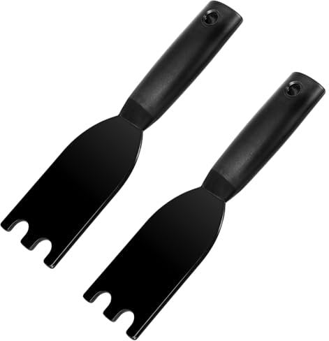 YBEATY 2 Pack Universal Grill Scraper for George Foreman Indoor Grills Most Other Indoor Nylon Grills Spatula Cleaner Tool with Grooves Heat-Resistant Grill Scraper for Easy Cleaning Comfortable Grip