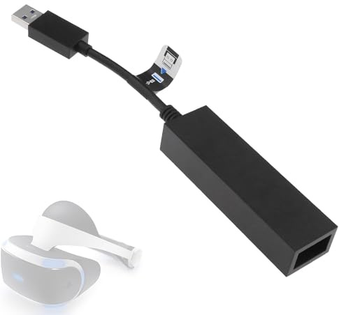 KRENIE Adaptador de cámara PSVR para PS5, cable convertidor USB tipo A para compatibilidad con PlayStation VR, ligero y portátil, conecta la cámara PS4 a la consola PS5 para juegos de realidad virtual