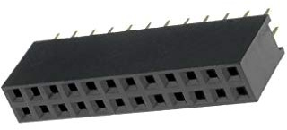 2X DS1023-2 * 12S21 Buchse Stift weiblich PIN: 24 gerade 2,54mm THT 2x12 L.3,2mm C
