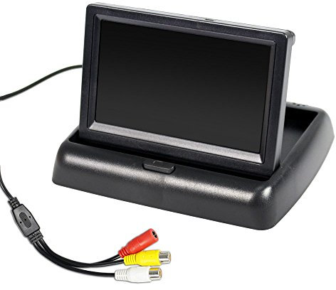 Vetrineinrete® Monitor da auto a colori 4,3 per telecamera retromarcia a scomparsa utile in auto camper furgoni A2